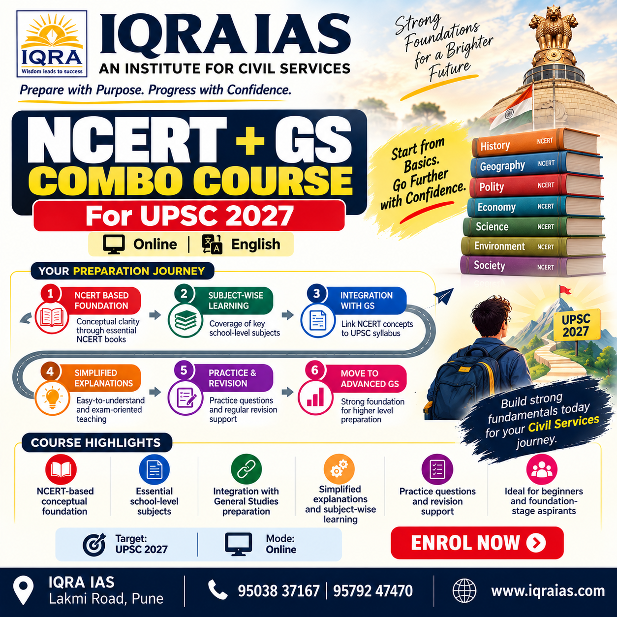 NCERT + GS Combo Course UPSC 2027